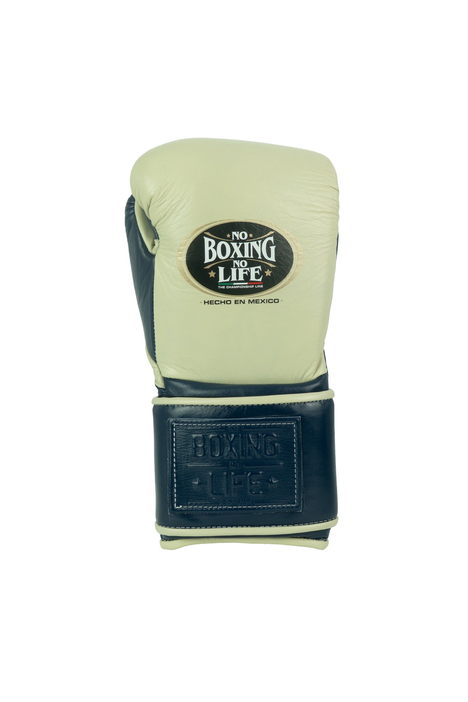 Customizable Cream and Navy Blue No Boxing No Life Boxing Gloves, No Boxing No Life Lace Up Boxing Gloves, Christmas Gift for Men's and Women's, Thanksgiving Gifts for Him and Her