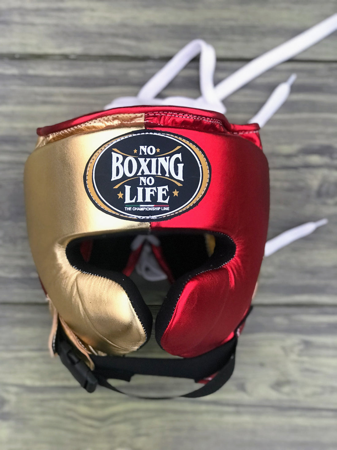 Customizable Red and Gold No Boxing No Life Boxing Sets With Cheeks Head Guard