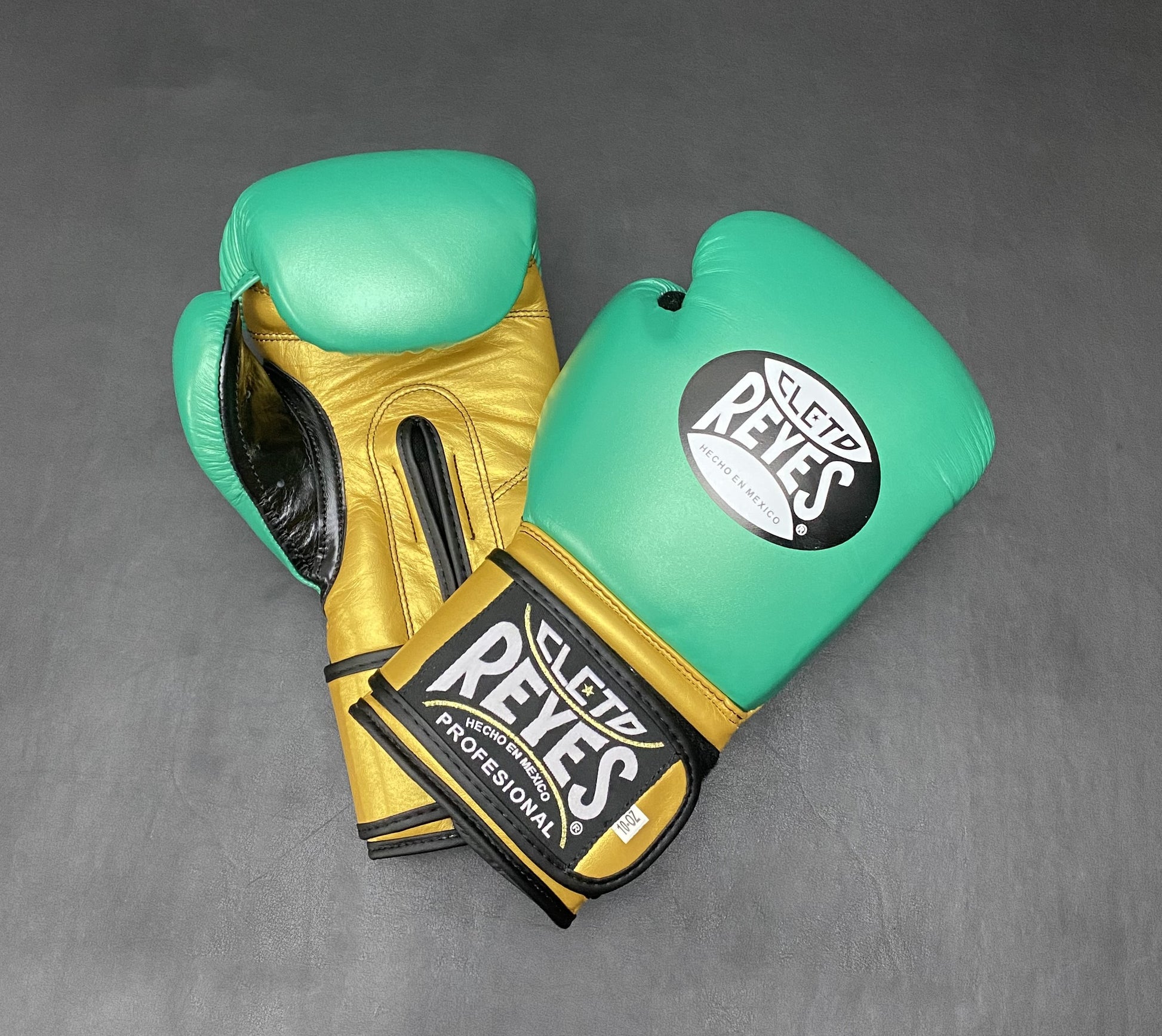 Customizable Green and Gold Cleto Reyes Boxing Gloves, Cleto Reyes Velcro Boxing Gloves, Christmas Gift for Men's and Women's, Thanksgiving Gifts for Him and Her