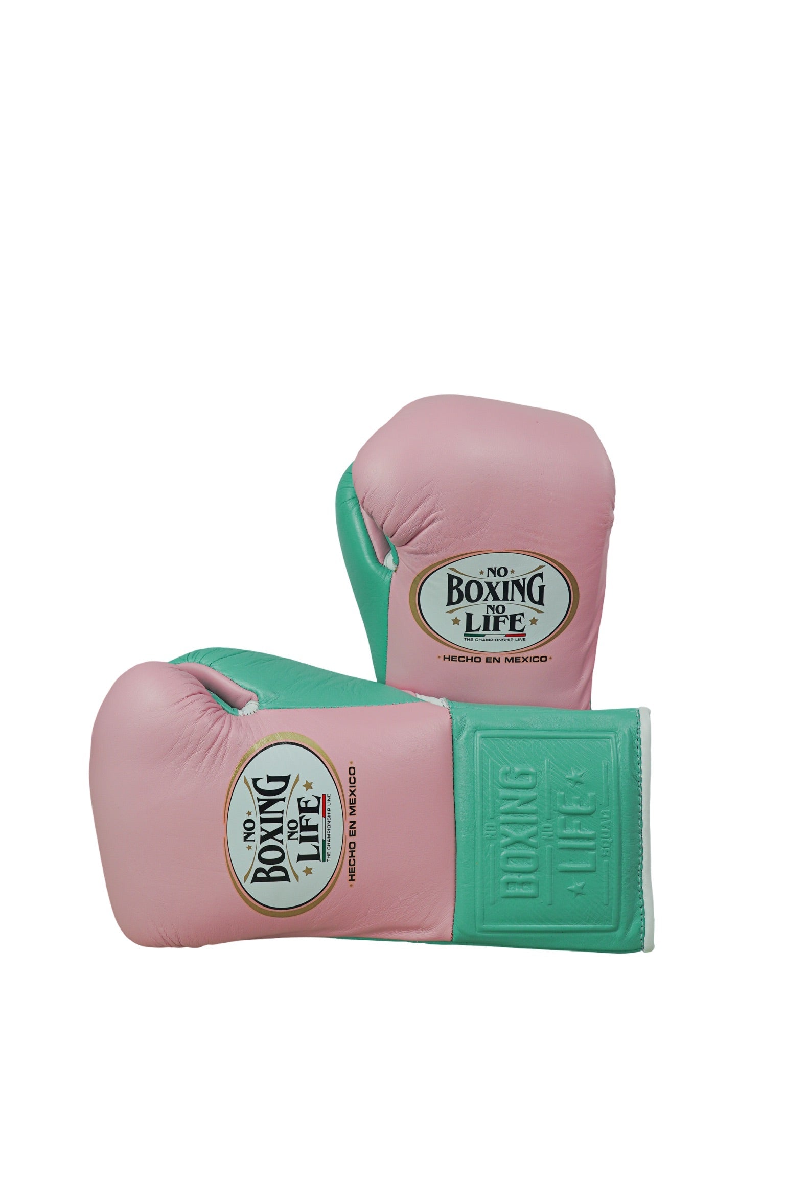 No Boxing No Life Fight Gloves - Pink/ Tiffany/ White
