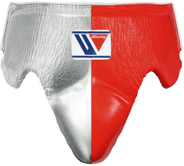 Customizable Silver and Red Winning Boxing Sets With Nose Bar Head Guard