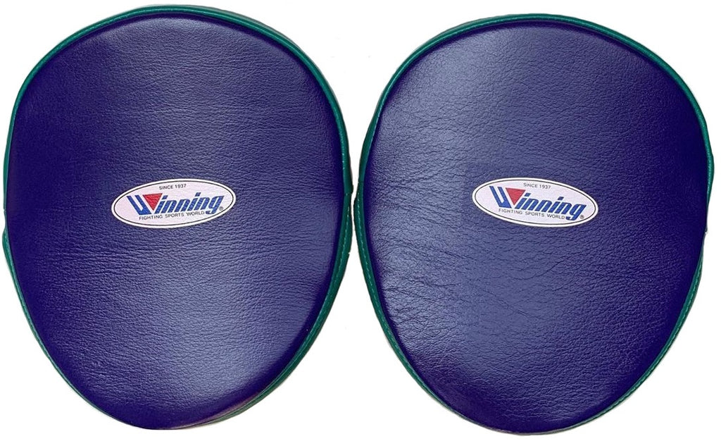 Winning Oval Curved Punch Mitts - Gold · White