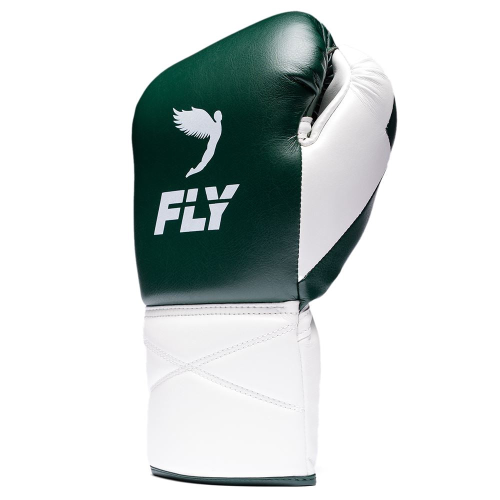 Customizable Green and White Fly Boxing Gloves, Fly Lace up Boxing Gloves, Christmas Gift for Men's and Women's, Thanksgiving Gifts for Him and Her