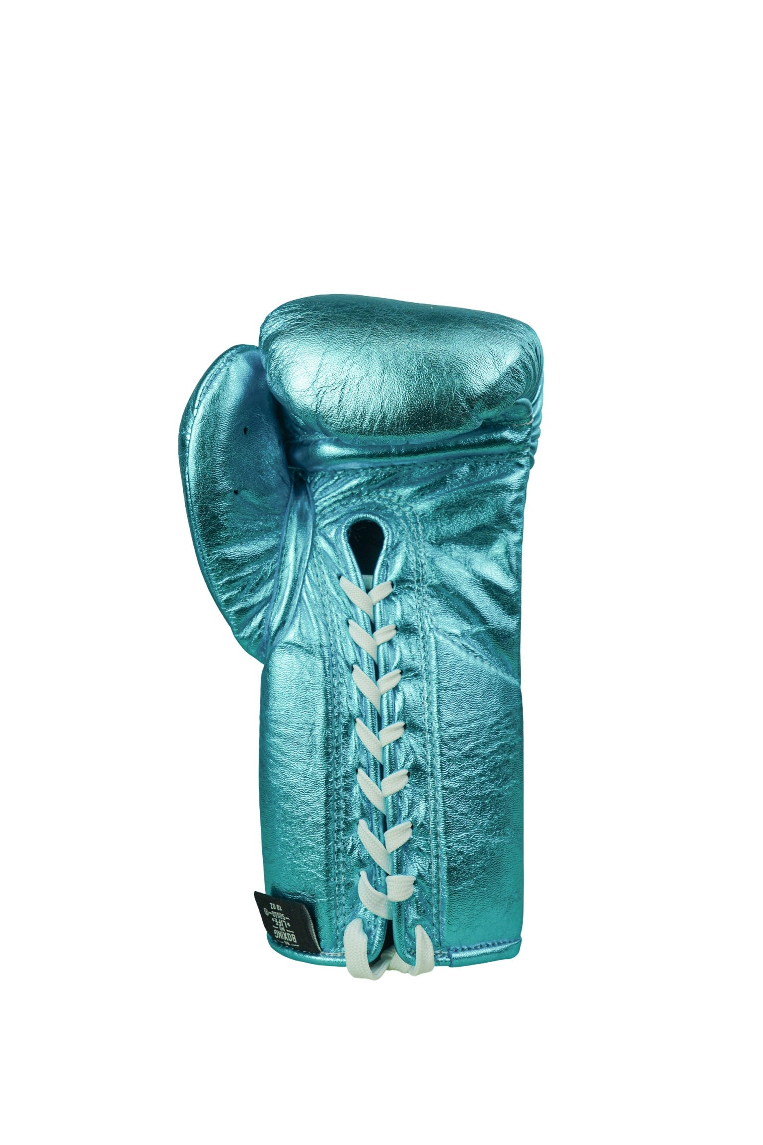 Customizable Metallic Aqua No Boxing No Life Boxing Gloves, No Boxing No Life Lace Up Boxing Gloves, Christmas Gift for Men's and Women's, Thanksgiving Gifts for Him and Her