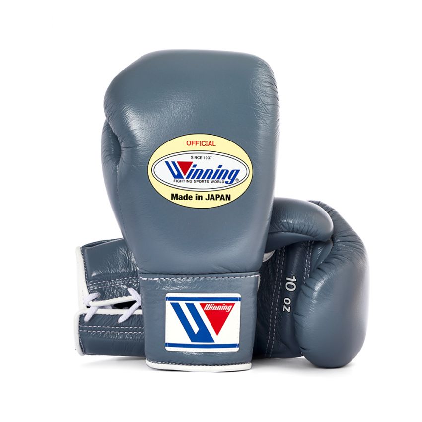 Gray Winning Boxing Gloves, Pro Winning Velcro Boxing Gloves, Pro Winning Lace up Boxing Gloves, Christmas Gift for Men's and Women's, Thanksgiving Gifts for Him and Her - Gray