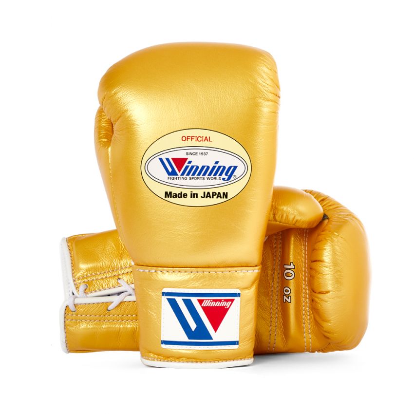 Gold Winning Boxing Gloves, Pro Winning Velcro Boxing Gloves, Pro Winning Lace up Boxing Gloves, Christmas Gift for Men's and Women's, Thanksgiving Gifts for Him and Her - Gold