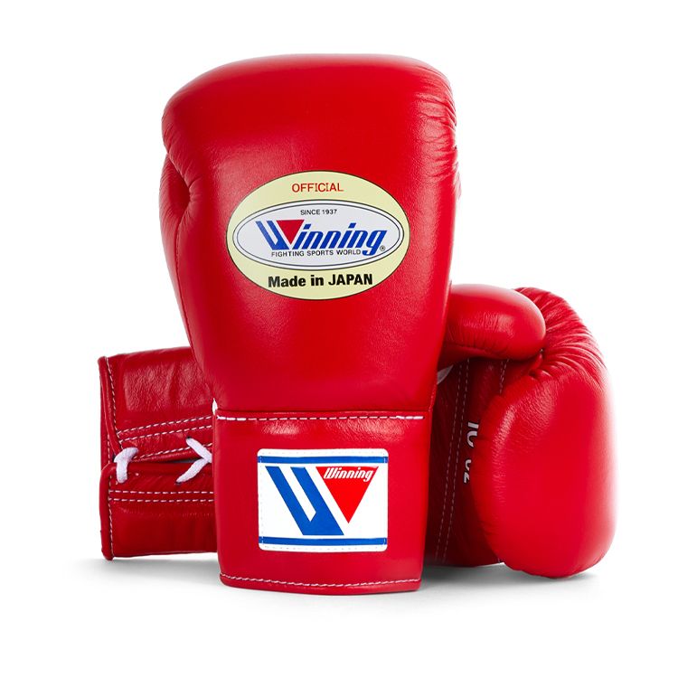Red Winning Boxing Gloves, Pro Winning Lace up Boxing Gloves, Christmas Gift for men's and Women's, Thanksgiving Gifts for Him and Her - Red