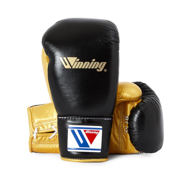 Black & Gold Winning Boxing Gloves, Pro Winning Velcro Boxing Gloves, Pro Winning Lace up Boxing Gloves, Christmas Gift for Men's and Women's, Thanksgiving Gifts for Him and Her - Black & Gold
