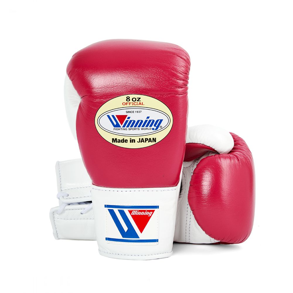 Dark Pink & White Winning Boxing Gloves, Pro Winning Velcro Boxing Gloves, Pro Winning Lace up Boxing Gloves, Christmas Gift for Men's and Women's, Thanksgiving Gifts for Him and Her - Dark Pink & White