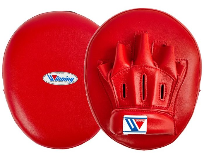 Winning Oval Curved Punch Mitts - Red