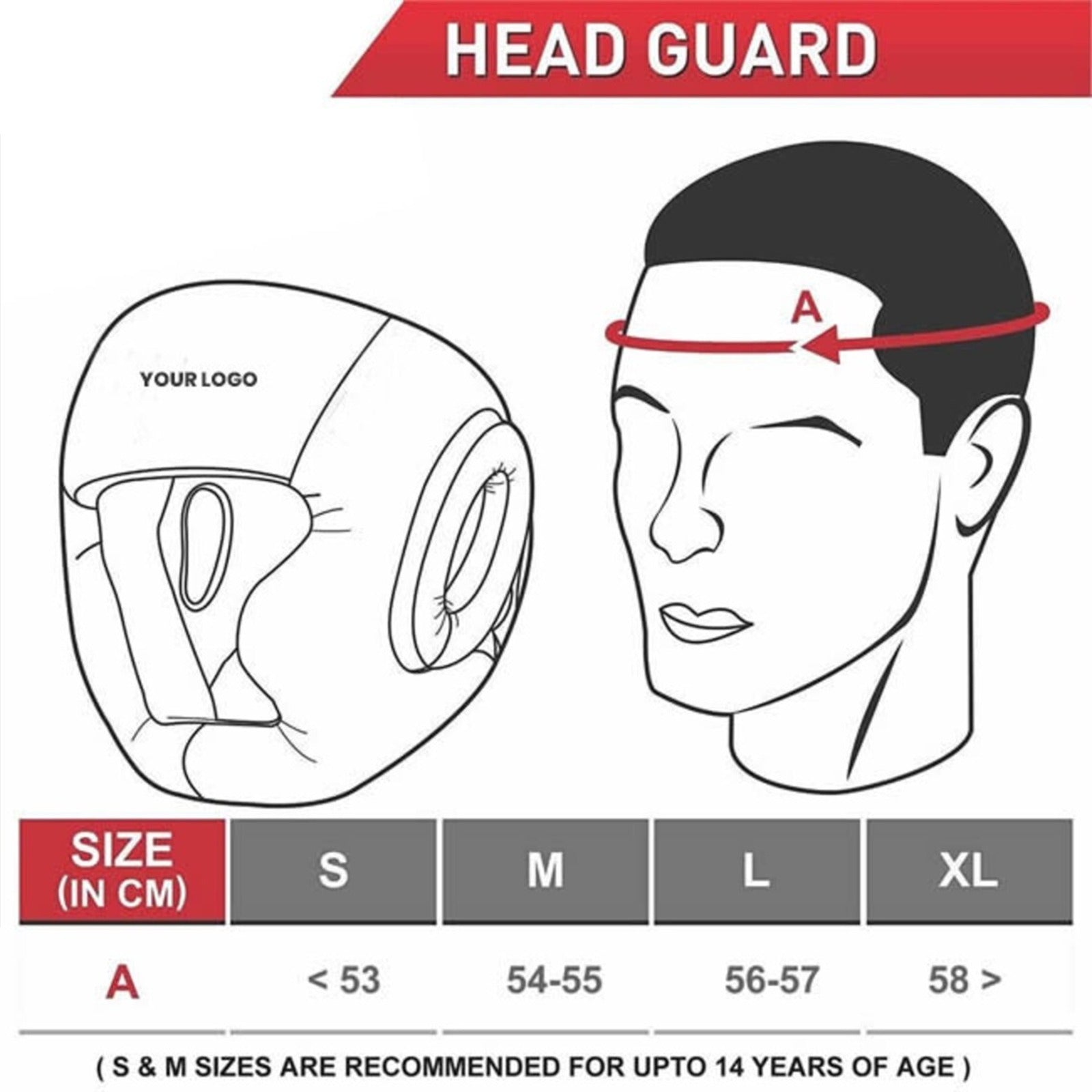 Customizable Red Winning Boxing Sets With Cheeks Head Guard and Groin Guard