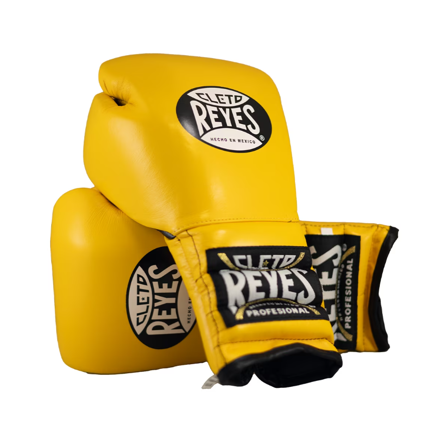Customizable Yellow Cleto Reyes Boxing Gloves, Cleto Reyes Lace Up Boxing Gloves