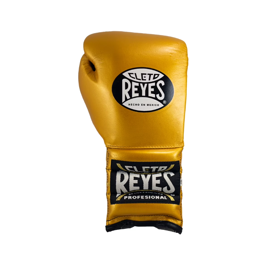 Customizable Gold Cleto Reyes Boxing Gloves, Cleto Reyes Lace Up Boxing Gloves