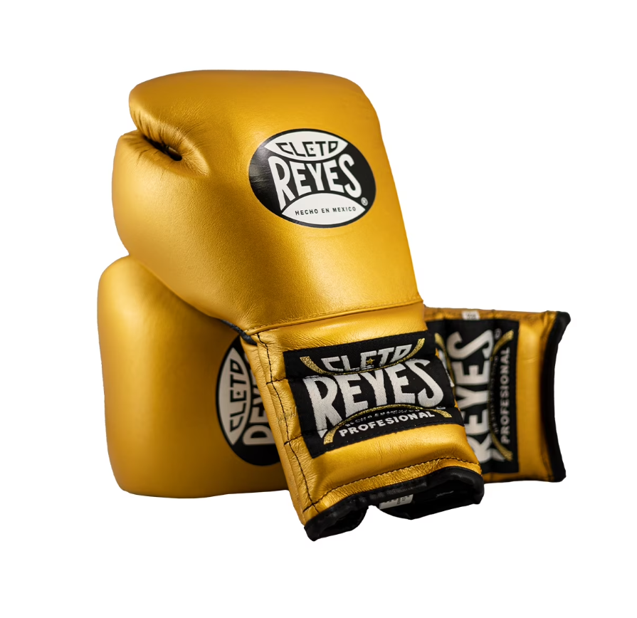 Customizable Gold Cleto Reyes Boxing Gloves, Cleto Reyes Lace Up Boxing Gloves