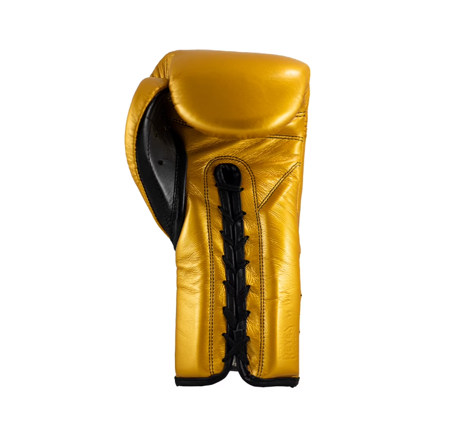 Customizable Gold Cleto Reyes Boxing Gloves, Cleto Reyes Lace Up Boxing Gloves