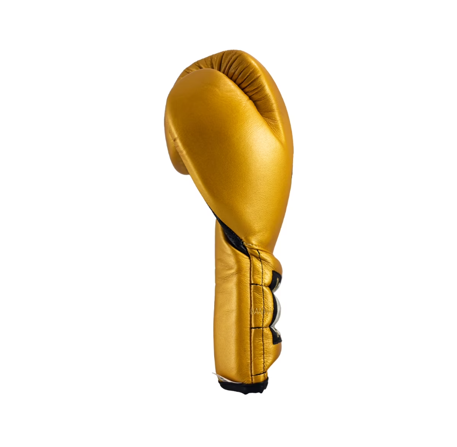 Customizable Gold Cleto Reyes Boxing Gloves, Cleto Reyes Lace Up Boxing Gloves