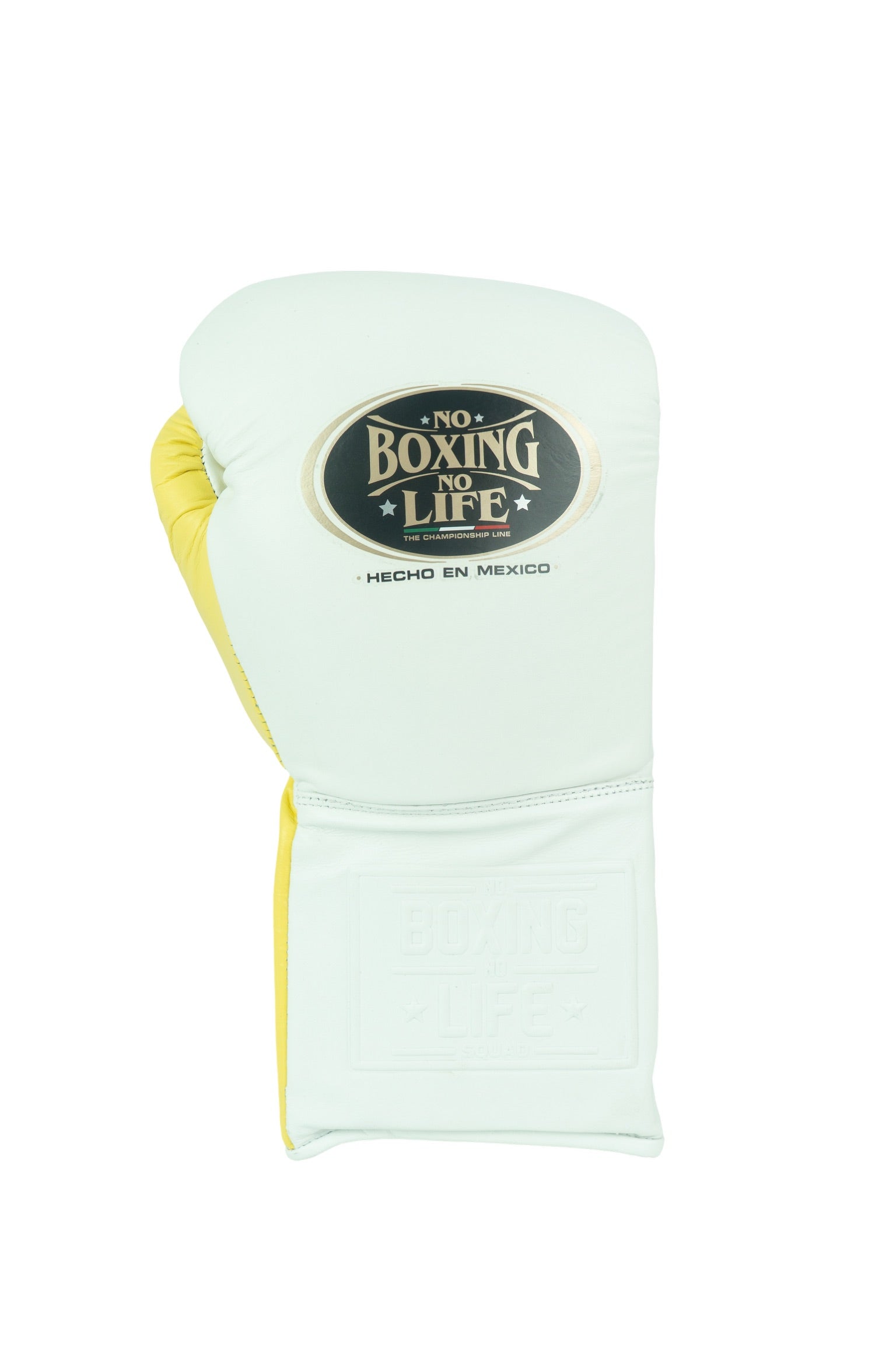 Customizable White and Yellow No Boxing No Life Boxing Gloves, No Boxing No Life Lace Up Boxing Gloves, Christmas Gift for Men's and Women's, Thanksgiving Gifts for Him and Her