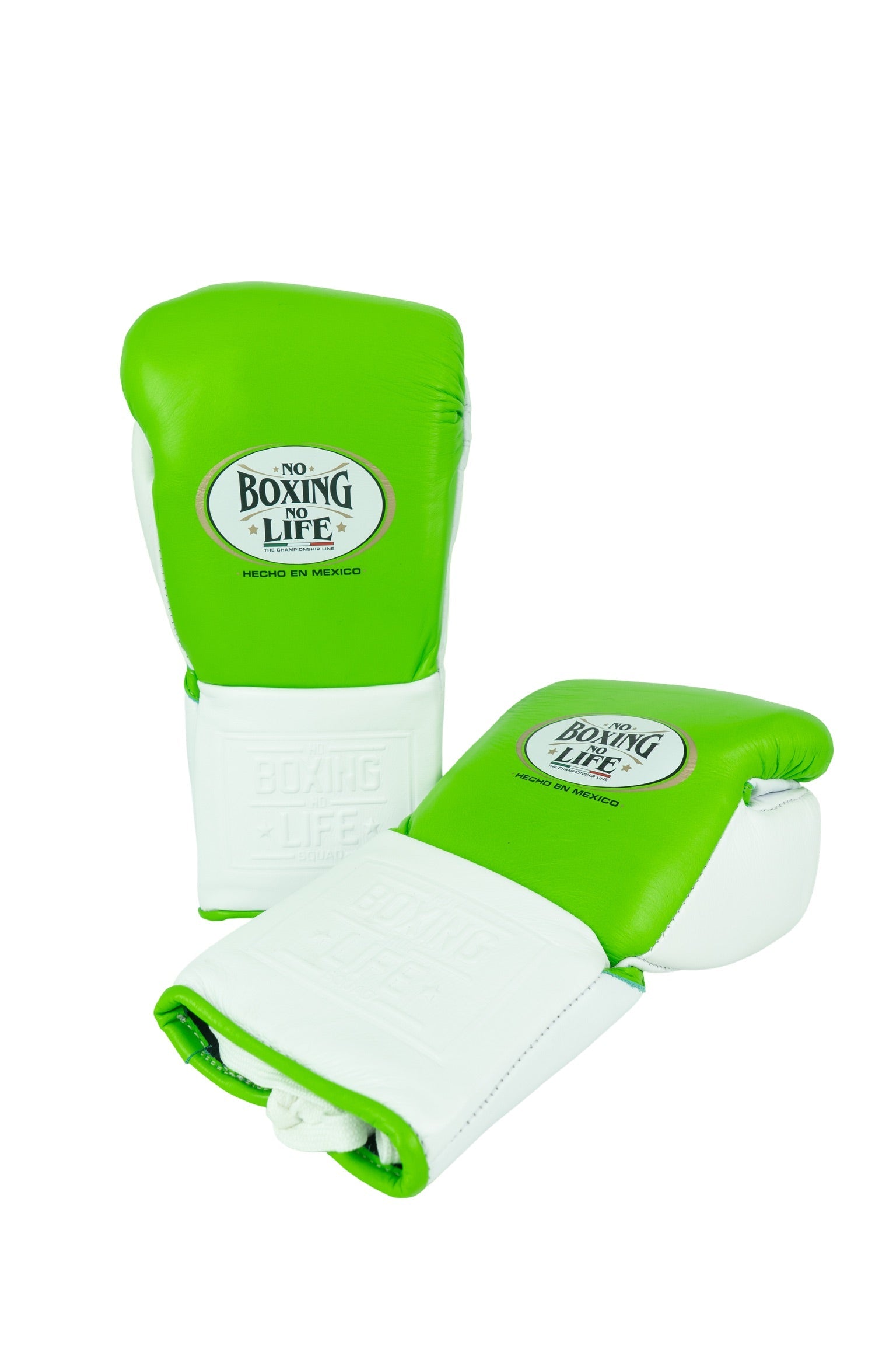 Customizable Apple Green and White No Boxing No Life Boxing Gloves, No Boxing No Life Lace Up Boxing Gloves, Christmas Gift for Men's and Women's, Thanksgiving Gifts for Him and Her