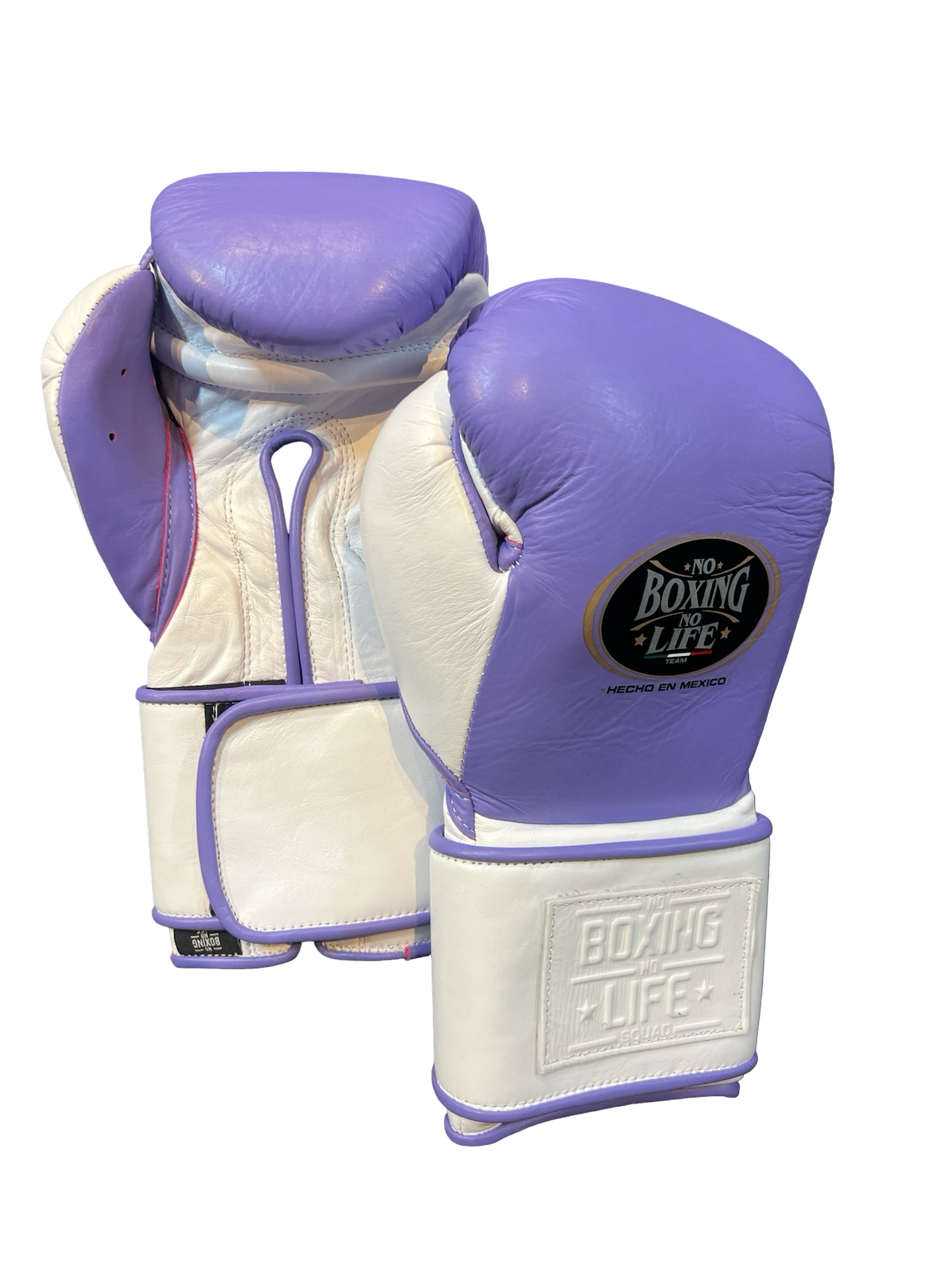 Customizable Lila and White No Boxing No Life Boxing Gloves, No Boxing No Life Lace Up Boxing Gloves, Christmas Gift for Men's and Women's, Thanksgiving Gifts for Him and Her