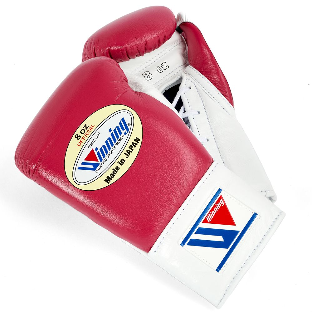 Dark Pink & White Winning Boxing Gloves, Pro Winning Velcro Boxing Gloves, Pro Winning Lace up Boxing Gloves, Christmas Gift for Men's and Women's, Thanksgiving Gifts for Him and Her - Dark Pink & White