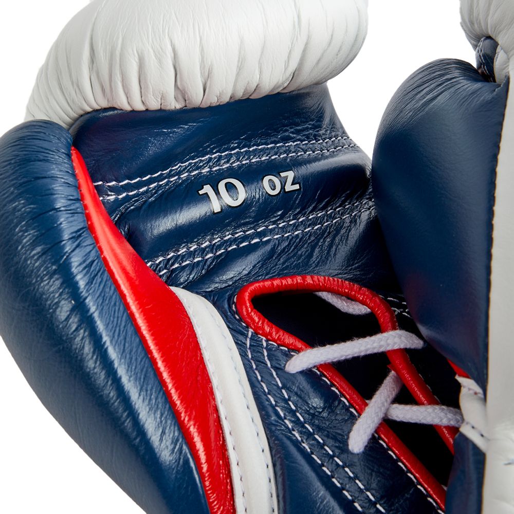 White Blue & Red Winning Boxing Gloves, Pro Winning Velcro Boxing Gloves, Pro Winning Lace up Boxing Gloves, Christmas Gift for Men's and Women's, Thanksgiving Gifts for Him and Her - White Blue & Red