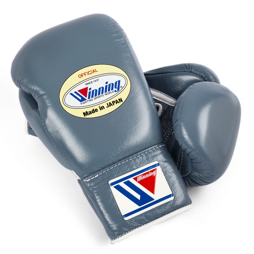 Gray Winning Boxing Gloves, Pro Winning Velcro Boxing Gloves, Pro Winning Lace up Boxing Gloves, Christmas Gift for Men's and Women's, Thanksgiving Gifts for Him and Her - Gray