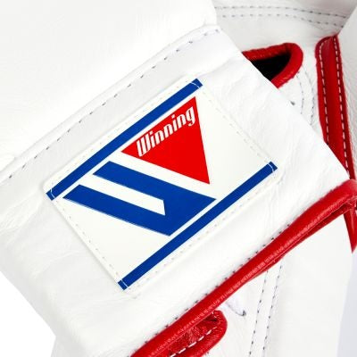 Winning Boxing Gloves, Pro Winning Lace up Boxing Gloves, Christmas Gift for Men's and Women's, Thanksgiving Gifts for Him and Her - White Red