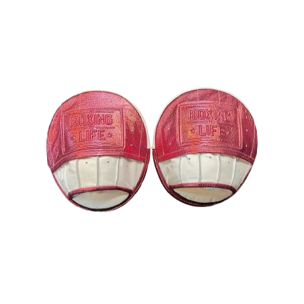 No Boxing No Life Precision Mitts - Metallic Pink/ White