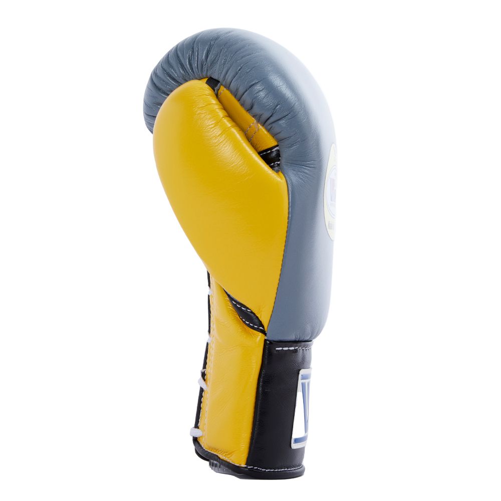 Gray Yellow and Black Winning Boxing Gloves, Pro Winning Lace up Boxing Gloves, Christmas Gift for Men's and Women's, Thanksgiving Gifts for Him and Her - Gray Yellow & Black