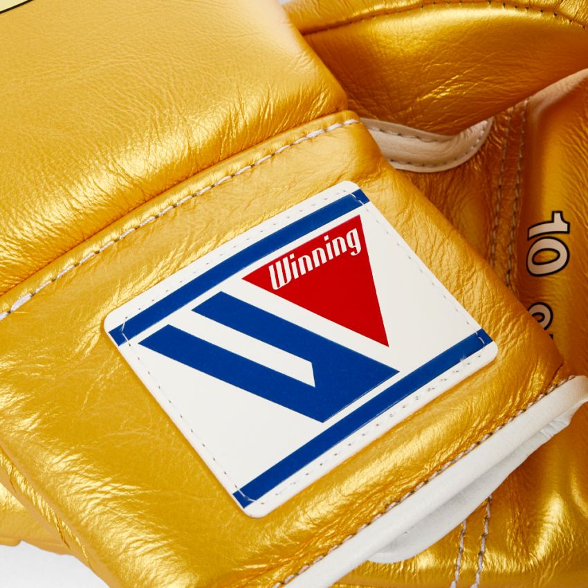 Gold Winning Boxing Gloves, Pro Winning Velcro Boxing Gloves, Pro Winning Lace up Boxing Gloves, Christmas Gift for Men's and Women's, Thanksgiving Gifts for Him and Her - Gold