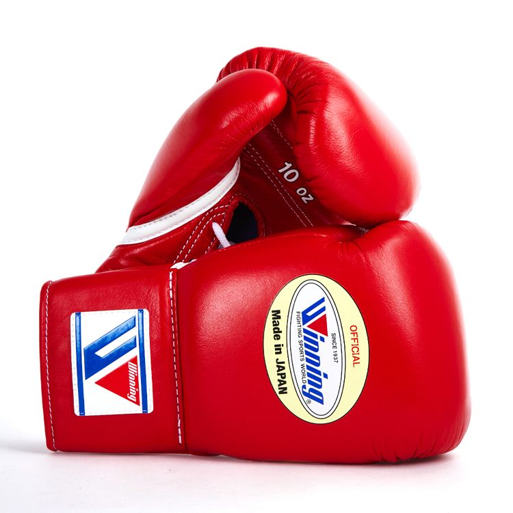 Red Winning Boxing Gloves, Pro Winning Velcro Boxing Gloves, Pro Winning Lace up Boxing Gloves, Christmas Gift for men's and Women's, Thanksgiving Gifts for Him and Her - Red