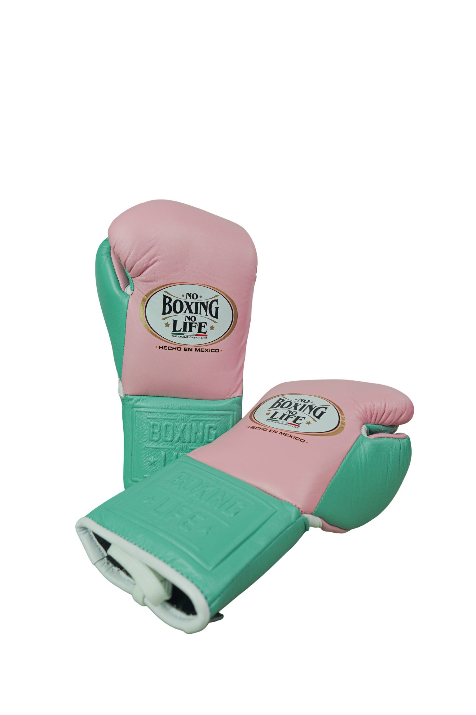 No Boxing No Life Fight Gloves - Pink/ Tiffany/ White