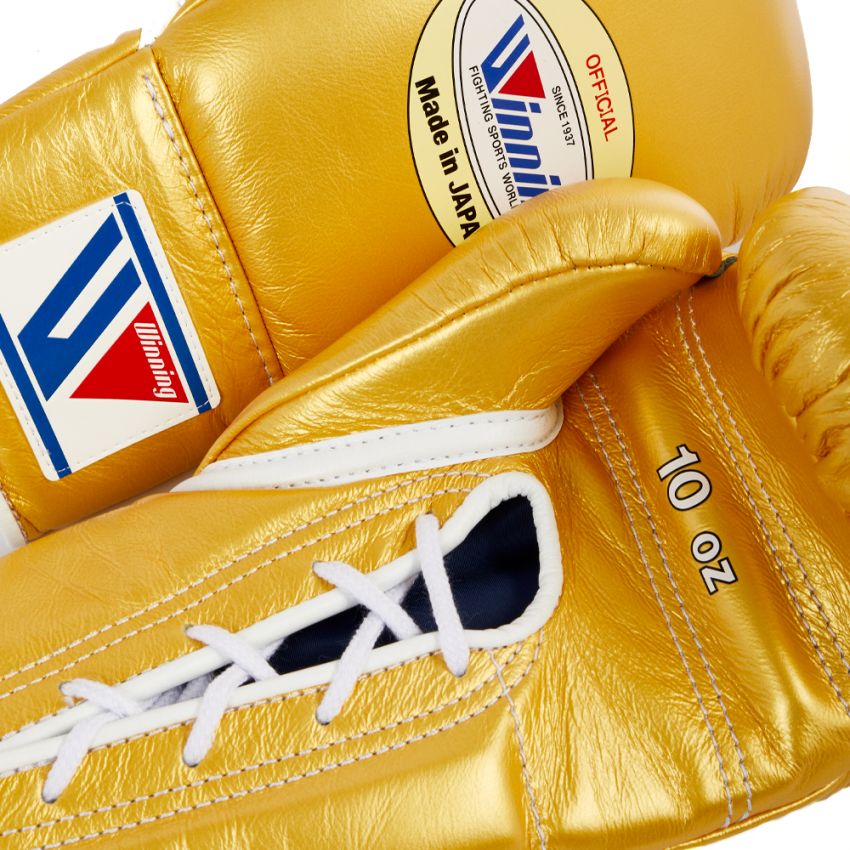 Gold Winning Boxing Gloves, Pro Winning Lace up Boxing Gloves, Christmas Gift for Men's and Women's, Thanksgiving Gifts for Him and Her - Gold