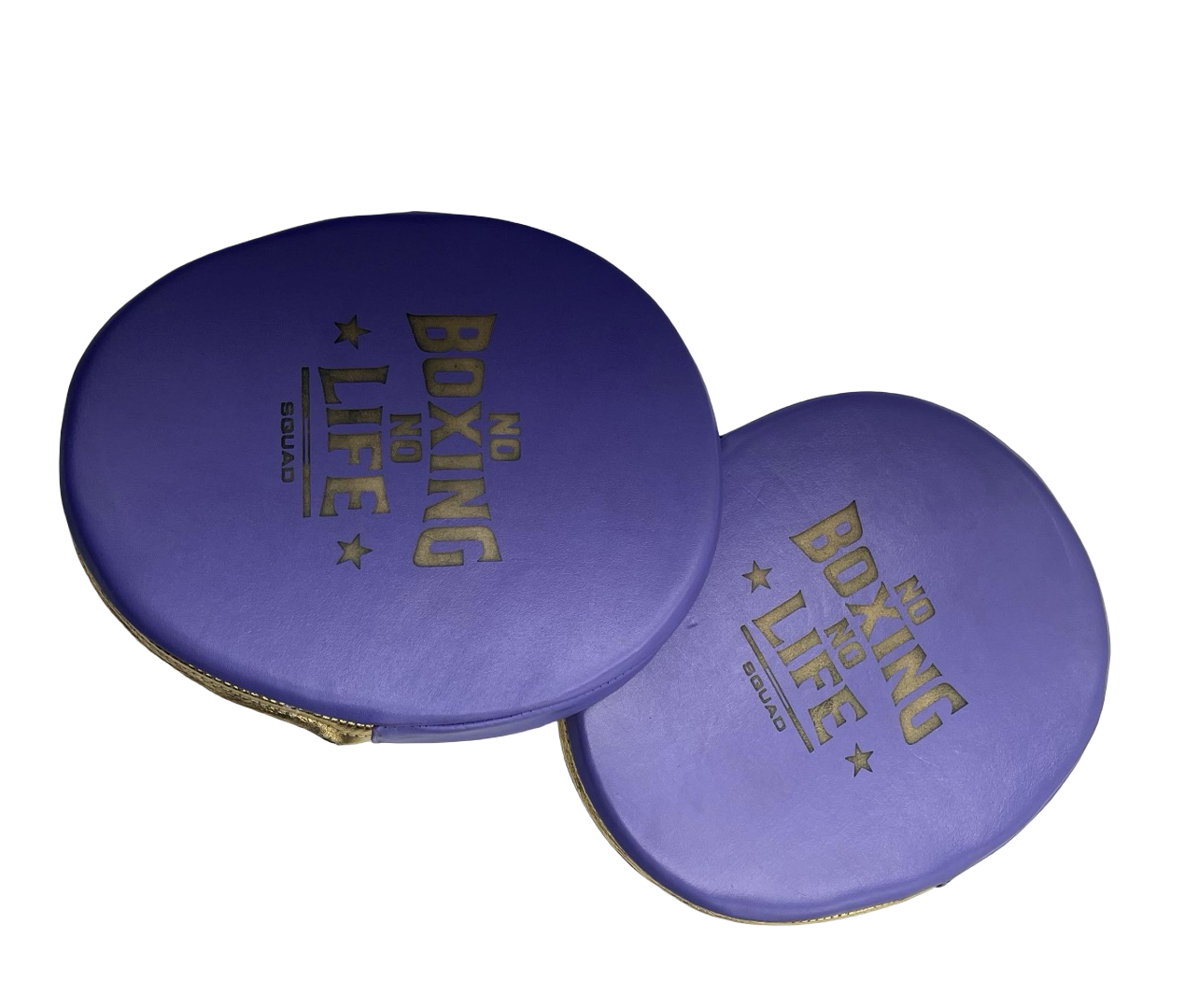 No Boxing No Life Precision Target Mitts - Lila / Metallic Gold