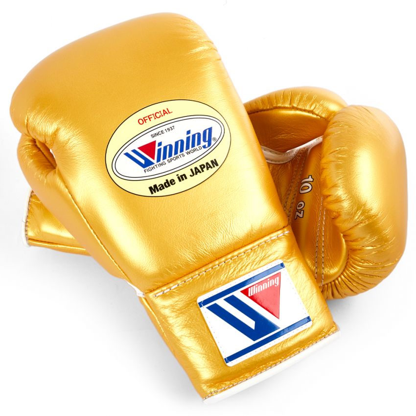 Gold Winning Boxing Gloves, Pro Winning Velcro Boxing Gloves, Pro Winning Lace up Boxing Gloves, Christmas Gift for Men's and Women's, Thanksgiving Gifts for Him and Her - Gold