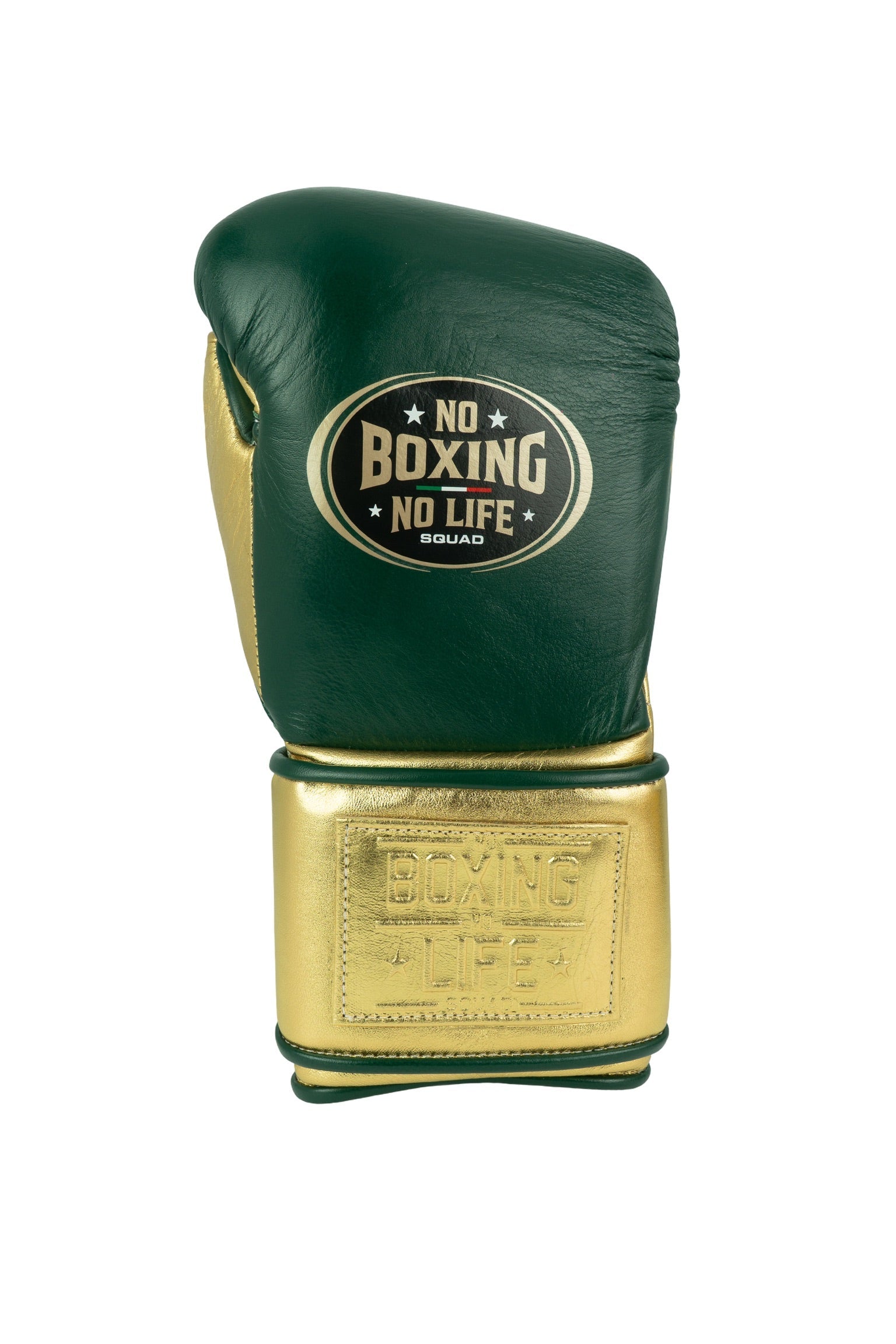 Customizable Pine Green and Metallic Gold No Boxing No Life Boxing Gloves, No Boxing No Life Lace Up Boxing Gloves, Christmas Gift for Men's and Women's, Thanksgiving Gifts for Him and Her