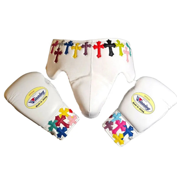 Customizable White Boxing Set Chrome Hearts Winning Boxing Sets, Winning Head & Groin
