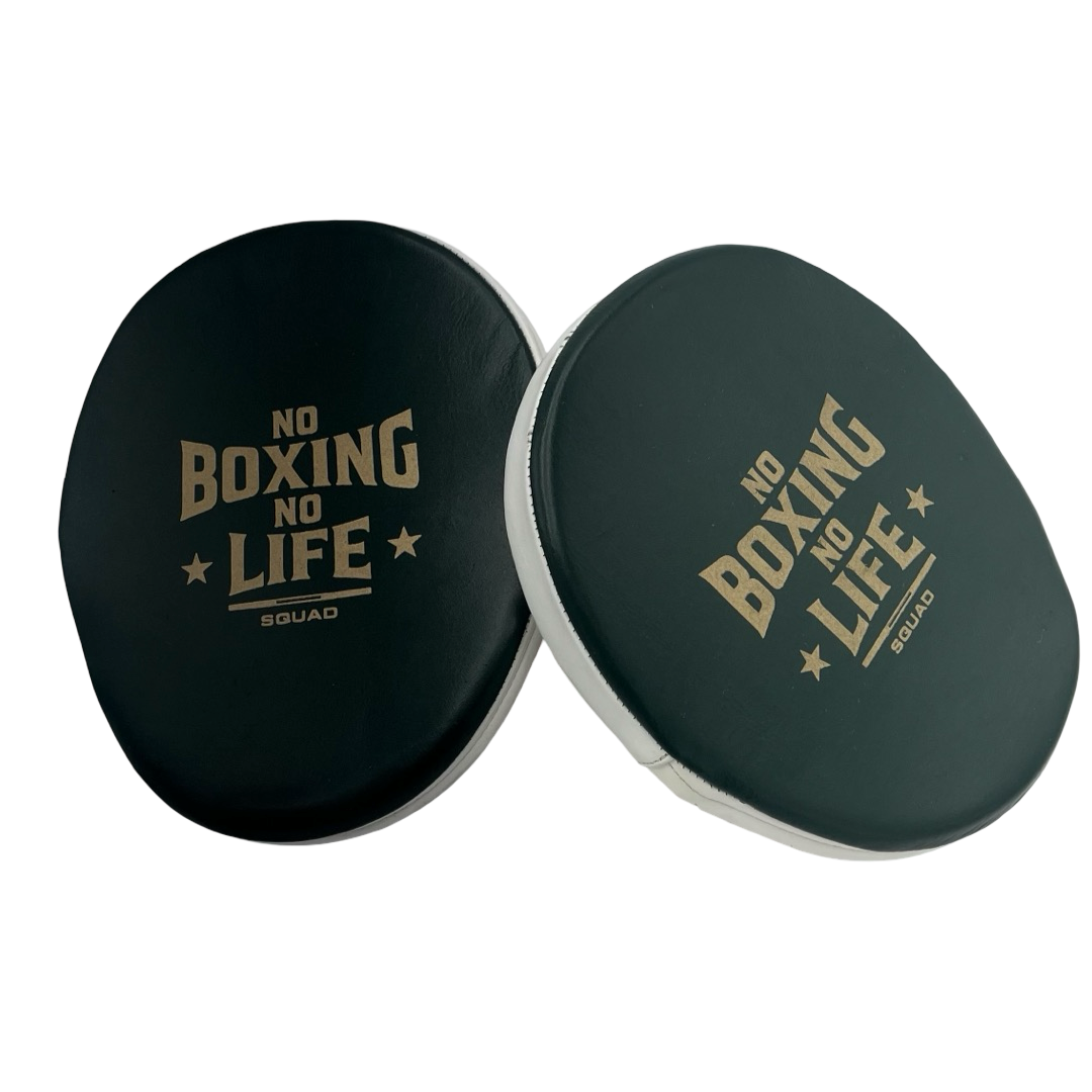 No Boxing No Life Precision Mitts - White/ Red/ Green