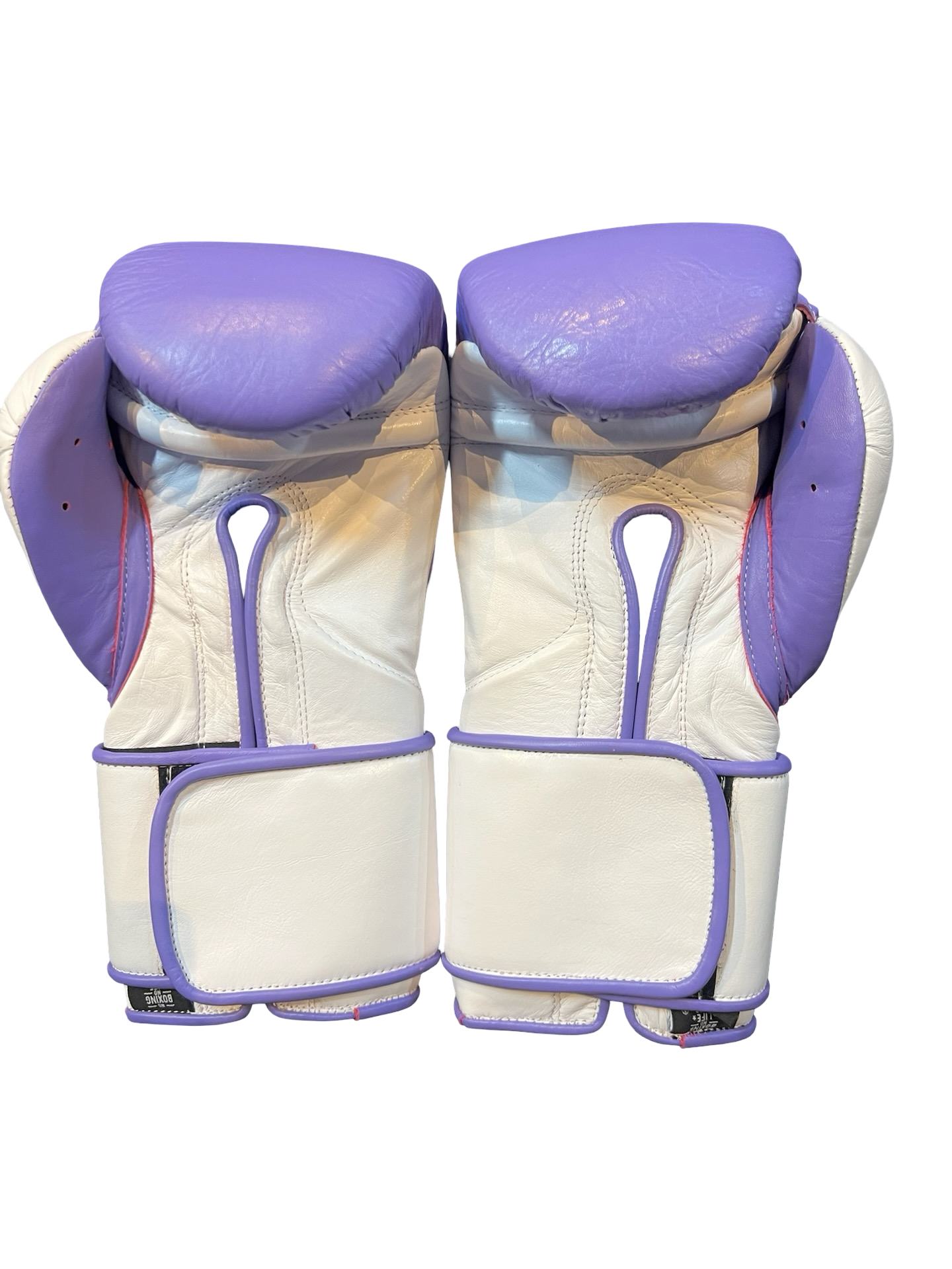 Customizable Lila and White No Boxing No Life Boxing Gloves, No Boxing No Life Lace Up Boxing Gloves, Christmas Gift for Men's and Women's, Thanksgiving Gifts for Him and Her