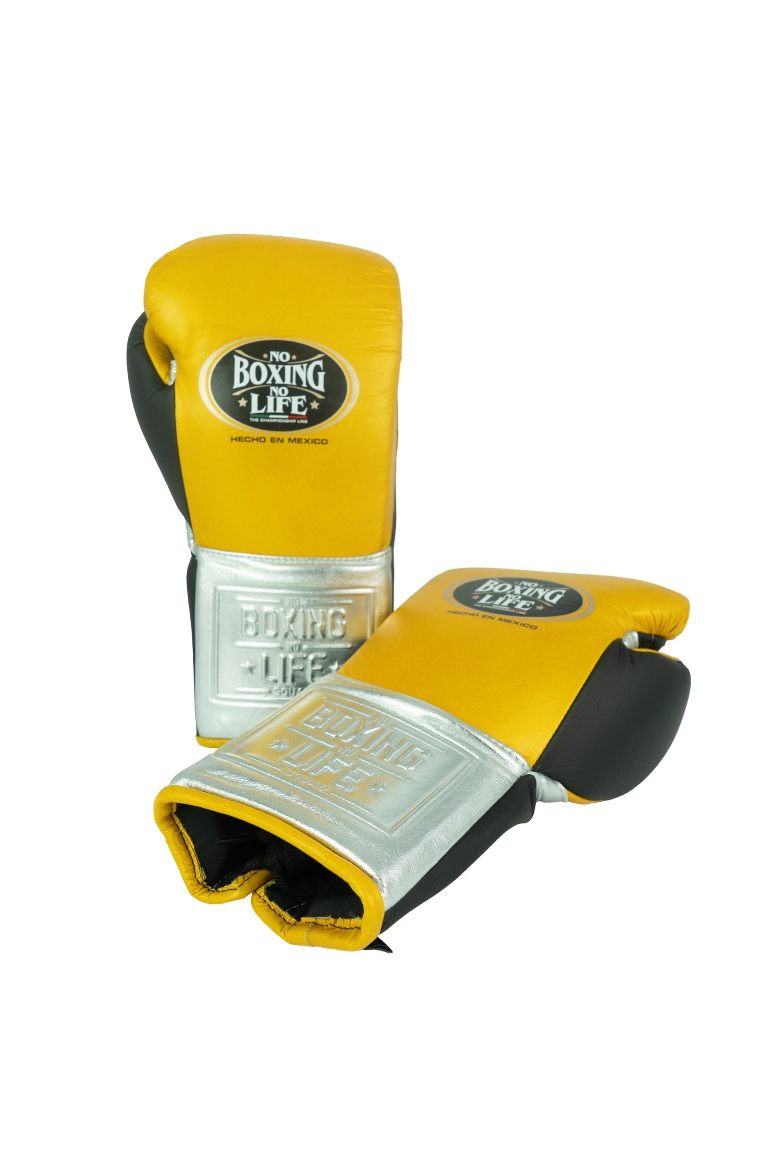 Customizable Yellow and Silver No Boxing No Life Boxing Gloves, No Boxing No Life Lace Up Boxing Gloves, Christmas Gift for Men's and Women's, Thanksgiving Gifts for Him and Her