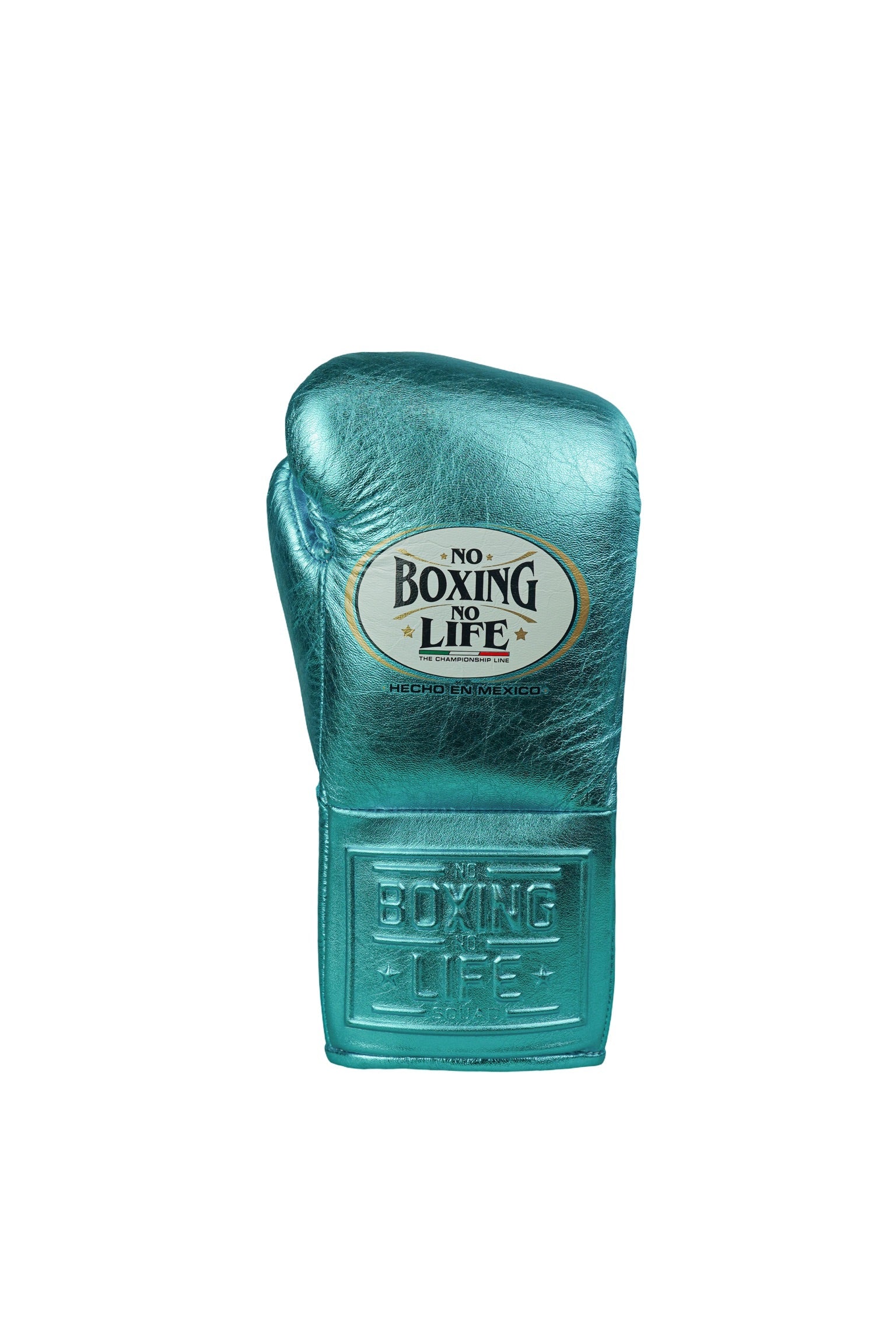 Customizable Metallic Aqua No Boxing No Life Boxing Gloves, No Boxing No Life Lace Up Boxing Gloves, Christmas Gift for Men's and Women's, Thanksgiving Gifts for Him and Her