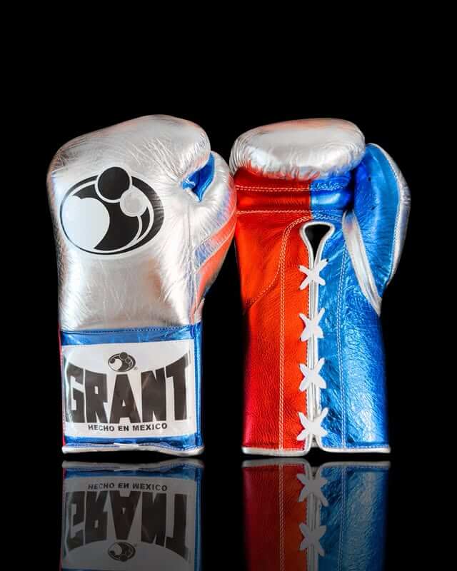Customizable Grant Boxing Gloves Silver/Red/Blue Training