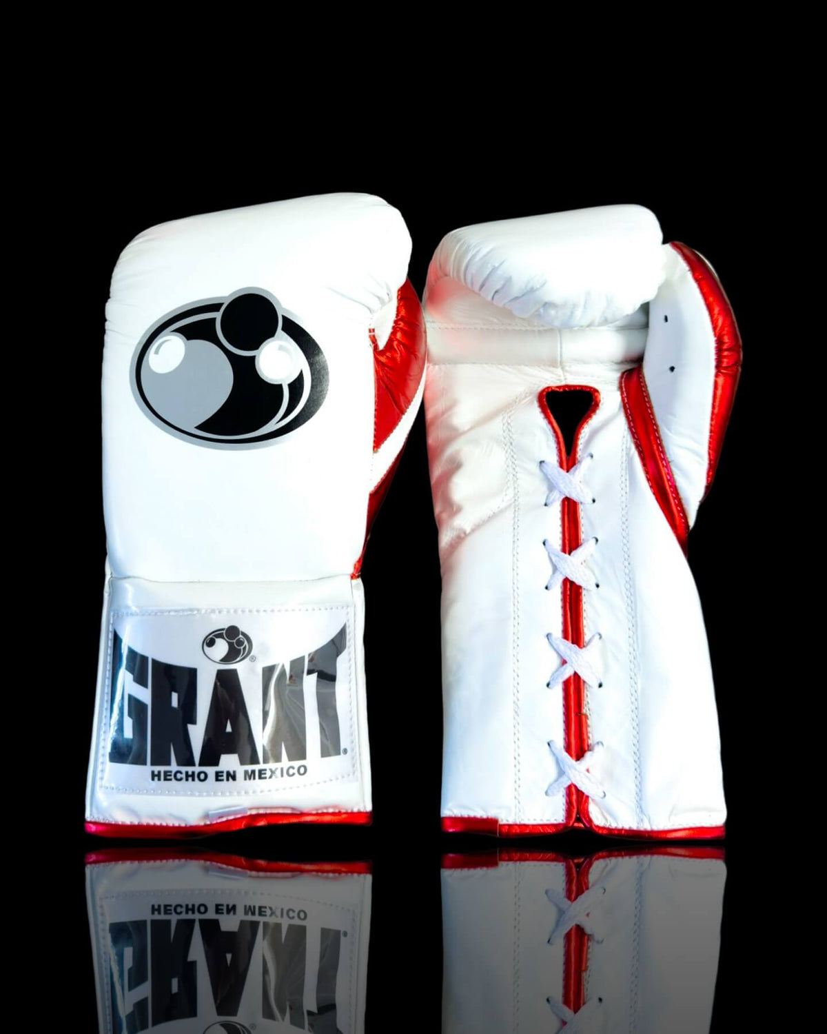Customizable Grant Boxing Gloves White/Red Training
