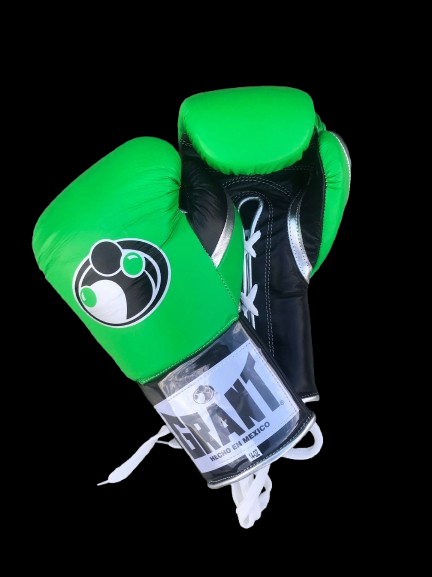 Customizable White/Green/Black Grant Boxing Sets With Cheeks Head Guard and Groin Guard Protector