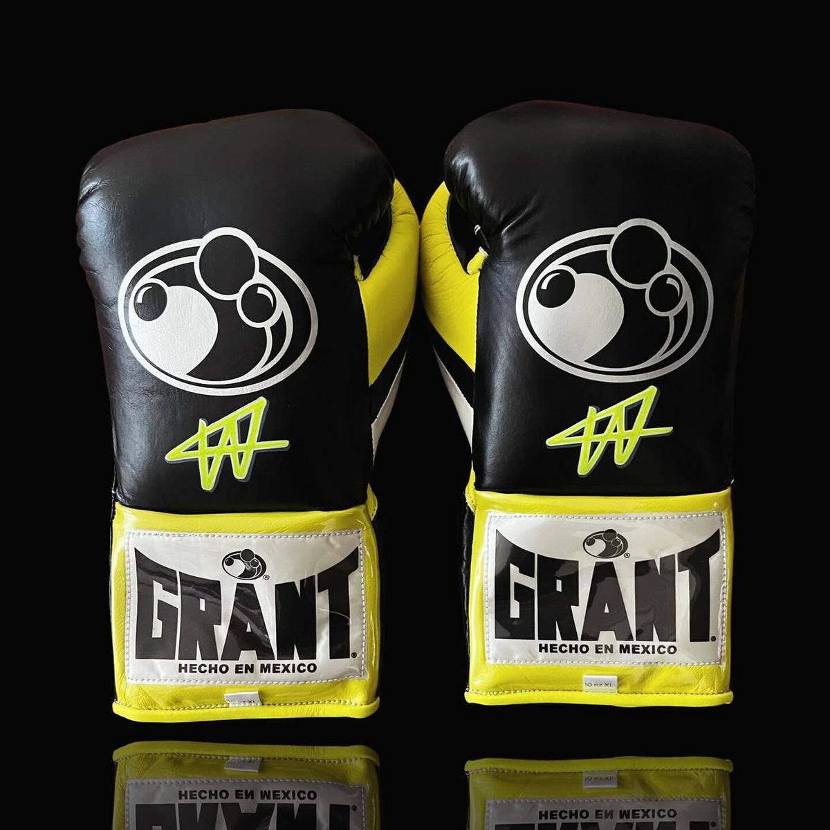 Customizable Black/Yellow/White Grant Boxing Sets With Groin Guard Protector