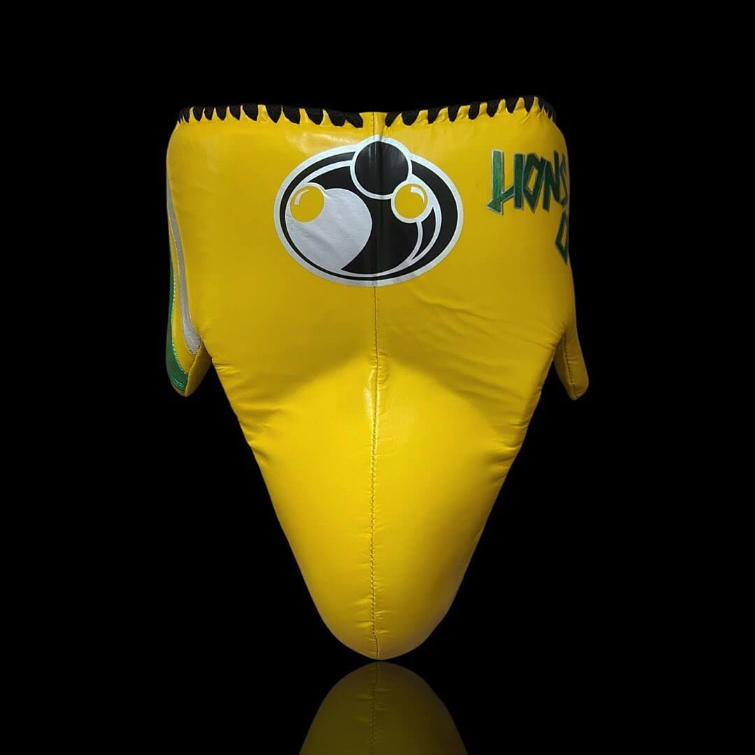 Customizable Yellow/Green/Silver Grant Boxing Sets With Cheeks Head Guard and Groin Guard Protector