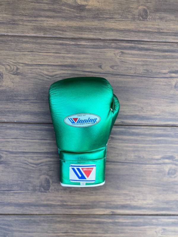 Customizable Green Winning Boxing Sets With Nose Bar Head Guard