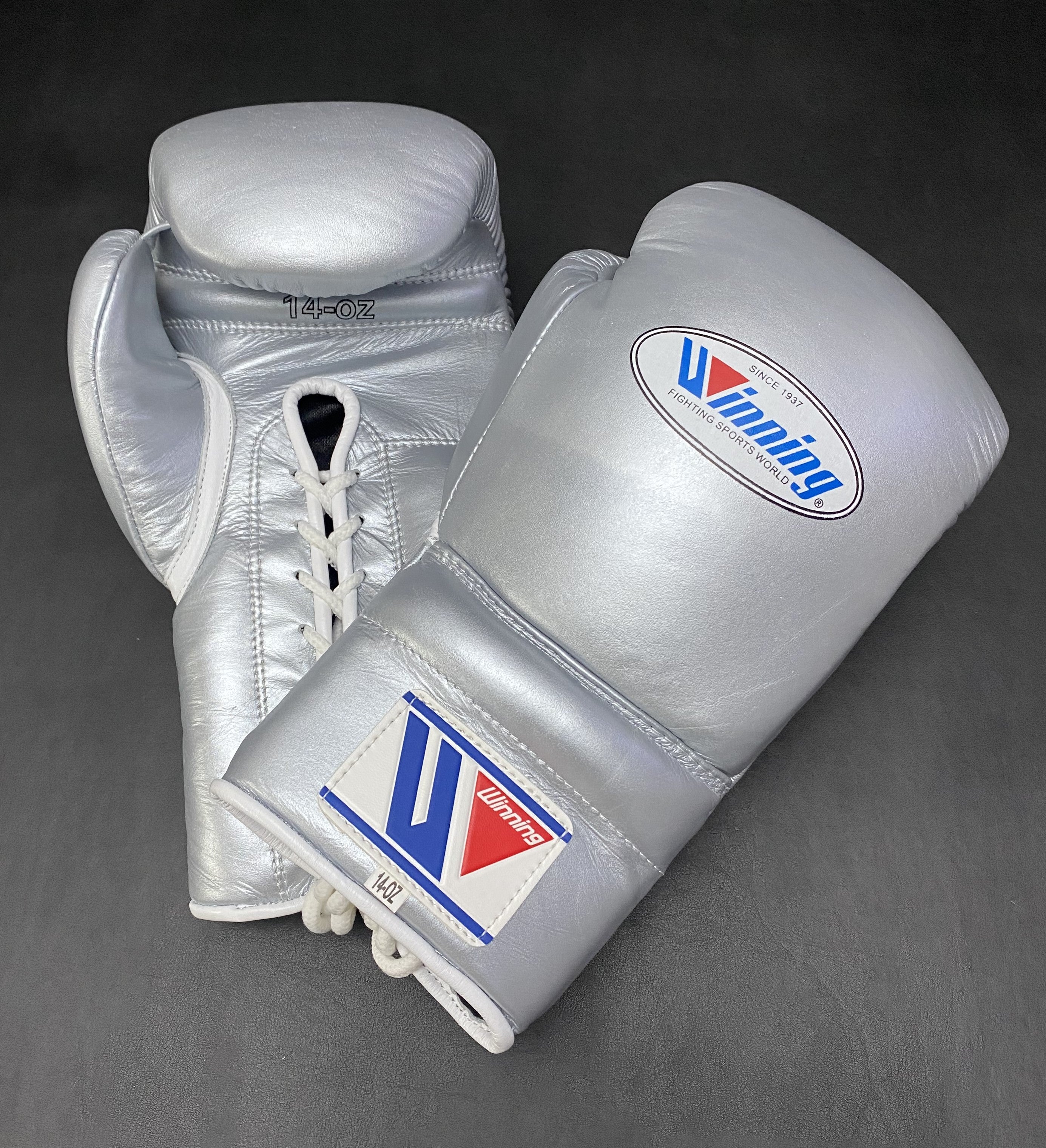 Customizable Silver Winning Boxing Sets With Nose Bar Head Guard