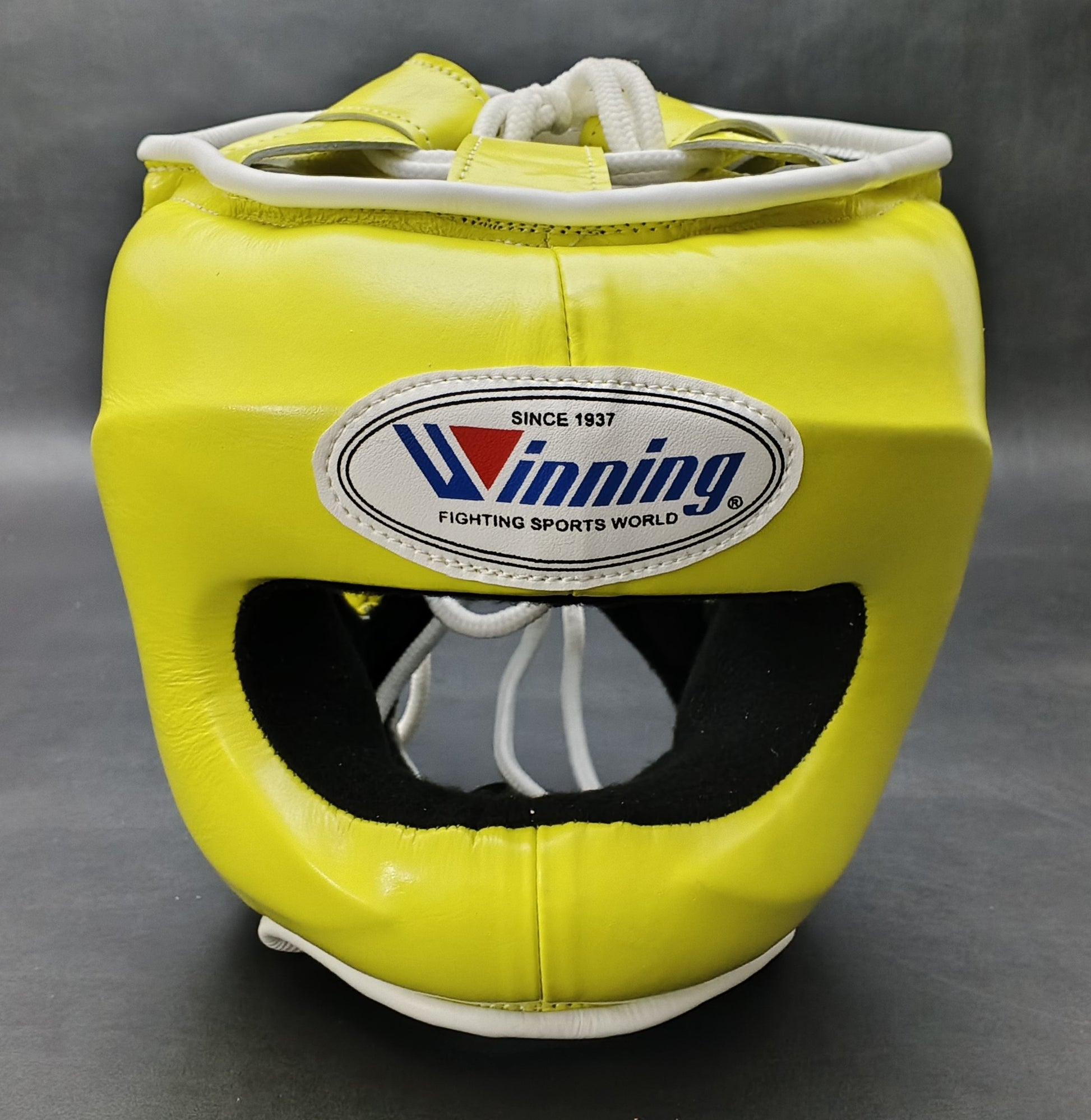 Customizable Yellow Winning Boxing Sets With Nose Bar Head Guard