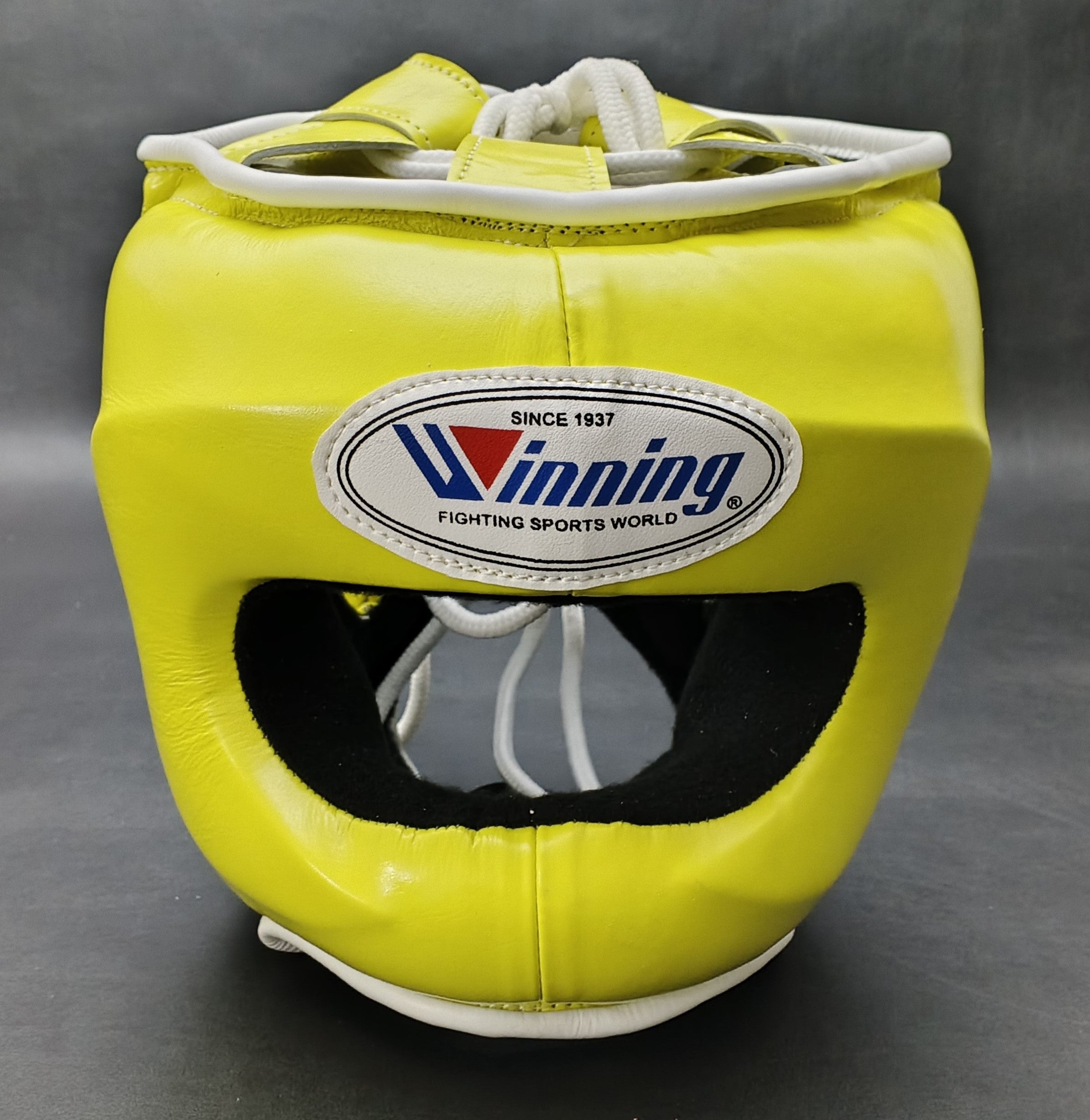 Customizable Yellow Winning Boxing Sets With Nose Bar Head Guard